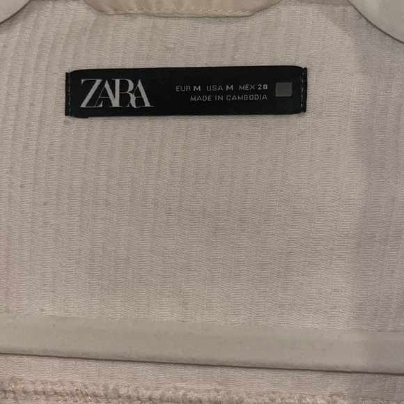 ZARA écru corduroy oversized shacket jacket size M - Picture 4 of 8